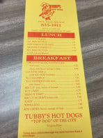 Tubby's Hot Dogs food