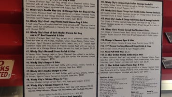 Windy City Beefs-n-dogs menu