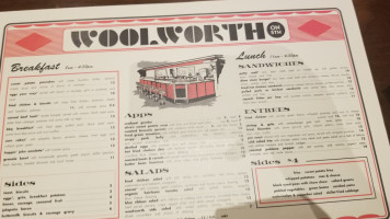 Woolworth On Fifth menu