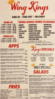 Wing Kings menu