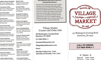 Village Market menu