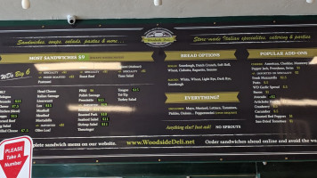 Colombo's Woodside Deli menu