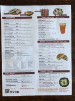 Vitality Bowls menu