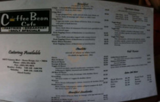 Coffee Bean Cafe menu