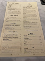 Bartlett Hall menu