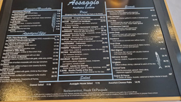 Assaggio menu