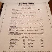 Dulce Vida Latin Bistro menu