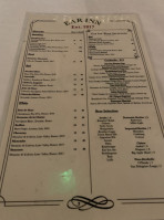 Ear Inn Incorporated menu