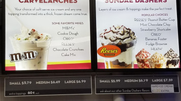 Carvel menu