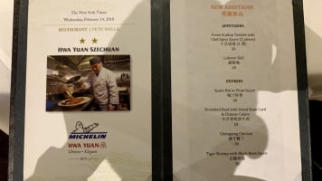Hwa Yuan menu