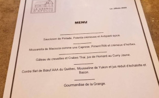 La Grange Dapollo menu
