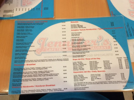 Jennifer's Cafetria menu