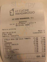 Le cucine mandarosso menu