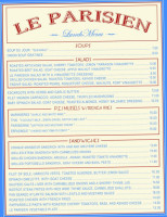 Le Parisien menu