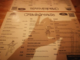 Canal Madeirense menu
