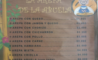 Deleites De La Abuela menu