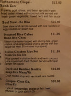 Renton Bistro menu