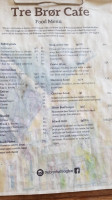 Tre Brør Cafe menu
