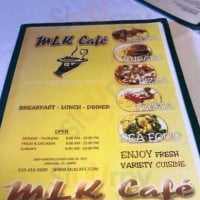 Mlk Cafe menu