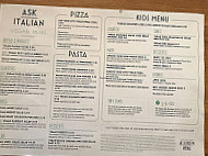 Ask Italian menu