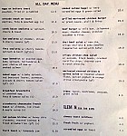 Lemon Lane menu