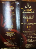 Namaste menu