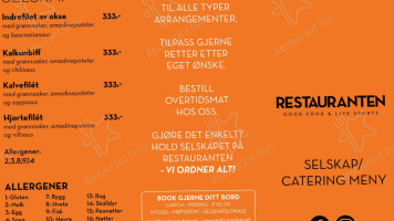 Restauranten menu