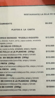 Restaurante La Olla De Barro menu
