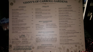 Vinny's Of Carroll Gardens menu