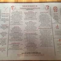 The Butchers Tap menu