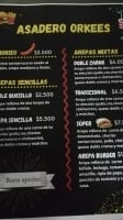 Asadero Orkees menu
