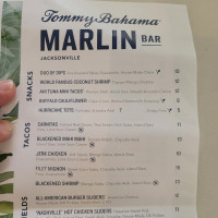 Tommy Bahama Marlin Jacksonville menu