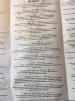 Eight Ball Cafe menu