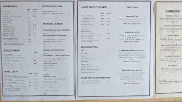 Alchemist Coffee Project menu