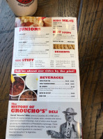 Groucho's Deli menu