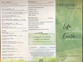 Bellagreen menu