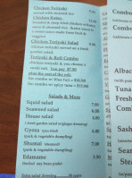 Fuji's Sushi Teriyaki menu