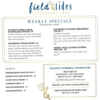 Field Tides menu