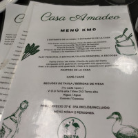 Casa Amadeo menu