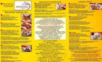 Red Maple Cafe menu