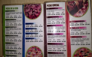 Shagos Pizza Sahagún menu