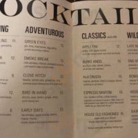 Portland Hunt Alpine Club menu