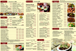 King Duck Chinese menu
