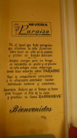 El Raspanieve menu