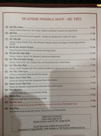 Saigon Palace menu