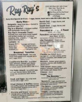 Ray Ray's At The Mayflower menu