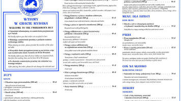 Chata Rybaka Pstragi menu