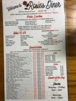 Rosie's Diner menu