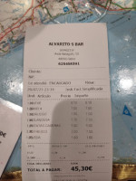Alvarito's menu