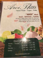 Aroi Thai menu